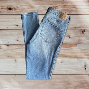 Abercrombie & Fitch Super Skinny High Wasted Patched Ripped Destroyed Jeans